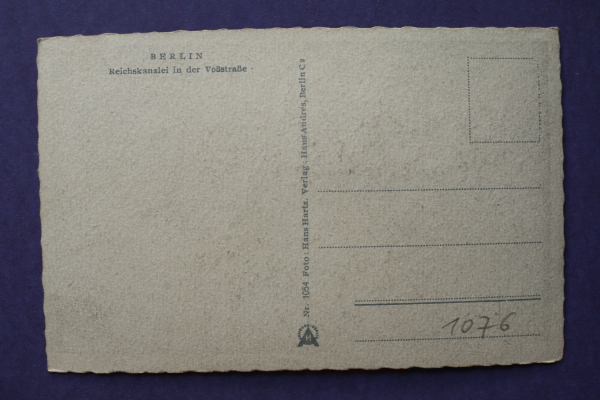 Postcard PC Berlin 1933-1945 Reichskanzlei Vossstreet Town view architecture